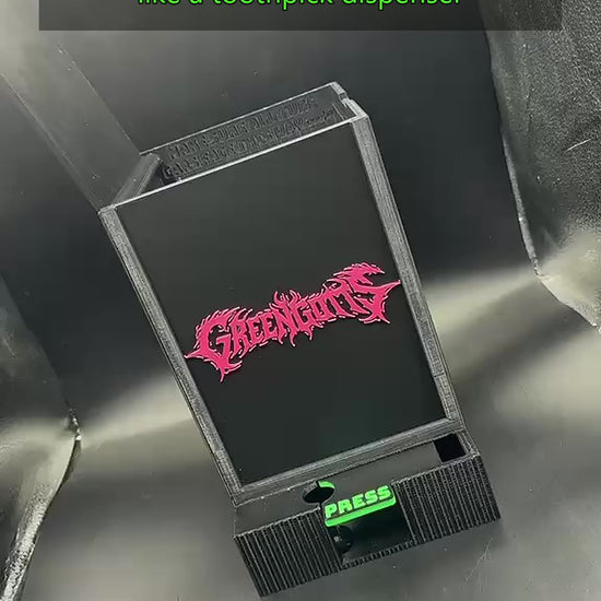 Tube dispenser demo video showing press-to-dispense tube action